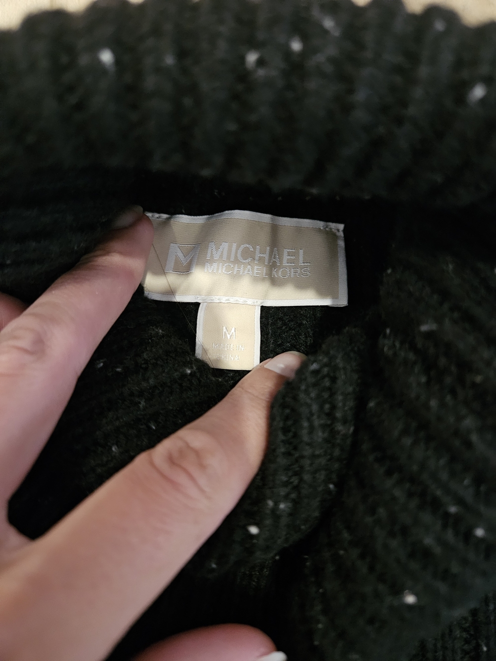 Michael Kors Dark Charcoal Ribbed Turtleneck Sweater - Picture 3 of 4